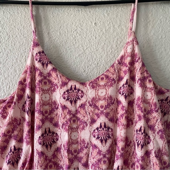 Lush Printed Maxi Dress Women’s S Blush Boho Stretch Comfort Beach Vibes Resort - Picture 3 of 9